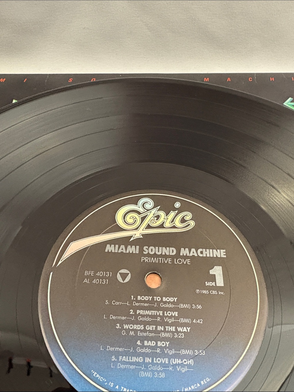 Miami Sound Machine Primitive Love Vinyl Record Album LP 1985 - Picture 4 of 7